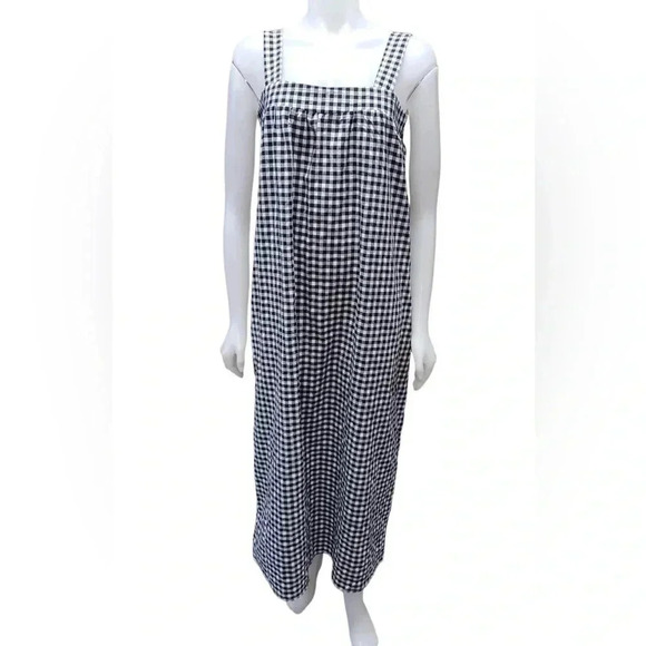 Zanzea Black & White Checkered Overall Dress Size  Large - Picture 1 of 9